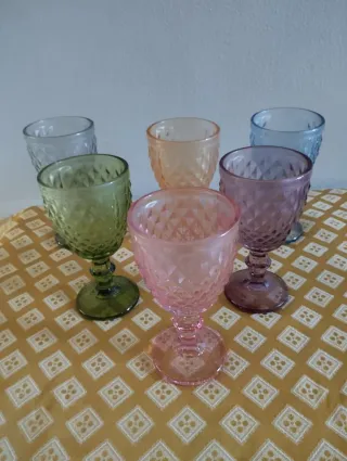 Set 6 Calici Vetro Colorati