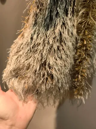 Boa de pelo dorada/cobre