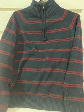 Blusa Listrada Azul e Vermelha