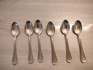 Set 6 cucchiaini vintage argento 800