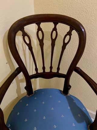 Sillón Silla Butaca maciza con brazos