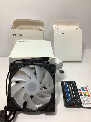 Pack 6 ventiladores RGB LED con mando 120mm