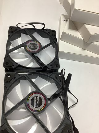 Pack 6 ventiladores RGB LED con mando 120mm