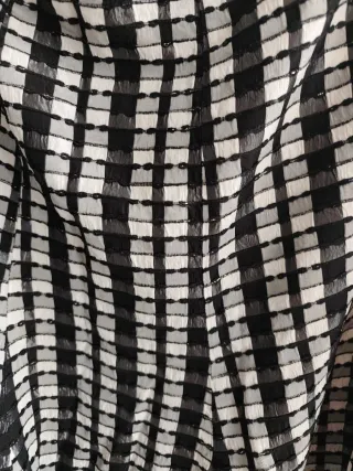 Falda MISS TELAS cuadros blanco y negro