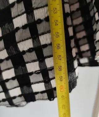 Falda MISS TELAS cuadros blanco y negro