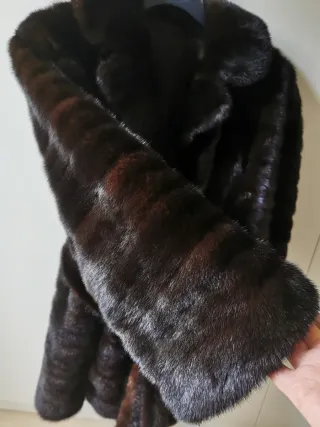 Cappotto in pelle marrone