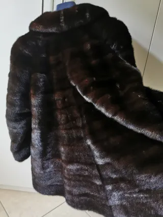 Cappotto in pelle marrone