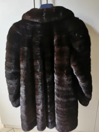 Cappotto in pelle marrone