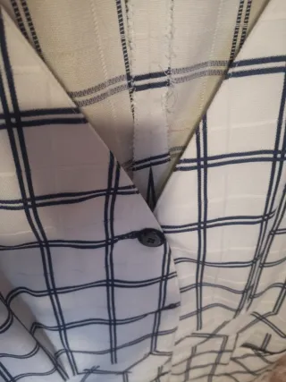 Chaqueta cuadros azul y blanco