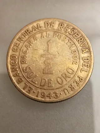 Perù 1/2 Sol d'Oro 1943