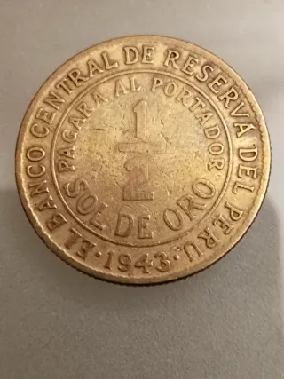 Perù 1/2 Sol d'Oro 1943