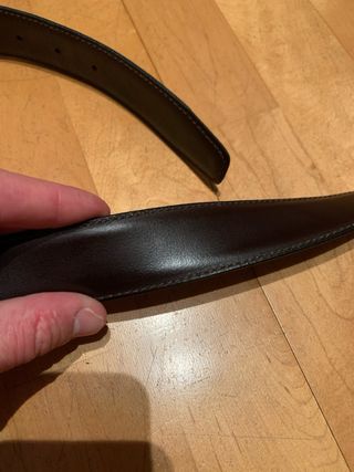 Cinturón reversible cuero negro/marrón