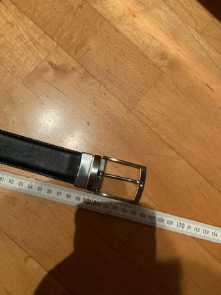 Cinturón reversible cuero negro/marrón