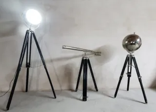 Foco, Telescopio y Bola del Mundo