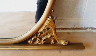 specchio GRANDE da comò cornice in legno VINTAGE