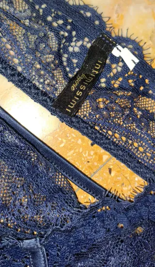 Slip pizzo blu
