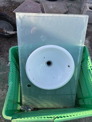 Lavabo de cristal para baño