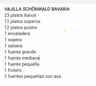 Vajilla antigua Schönwald Bavaria