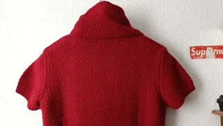 Vestido punto rojo cuello alto TALLA M