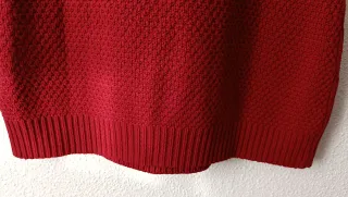 Vestido punto rojo cuello alto TALLA M