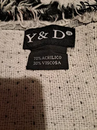 Sciarpa/scialle morbido grigio e rosa