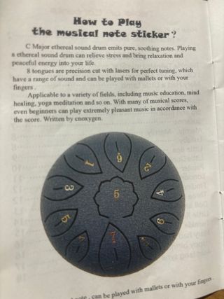 Tambor Lengua Acero 6”  Azul, 11 notas.