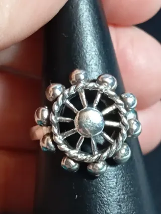 Anillo Plata Ley Diseño Rueda