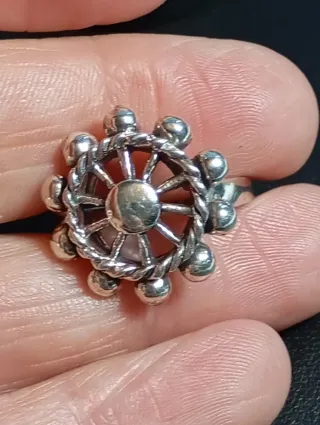 Anillo Plata Ley Diseño Rueda