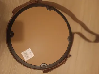 Espejo de pared redondo con correa