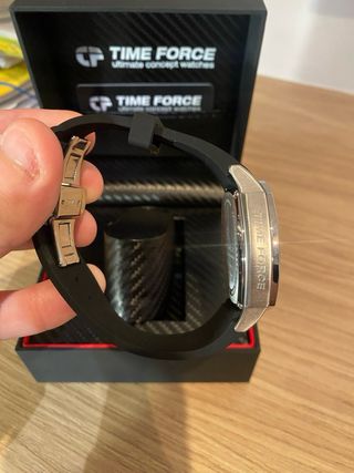 Reloj Time Force Negro y Azul Nuevo