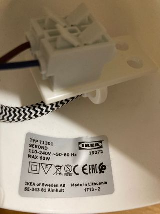 Lámpara Colgante Ikea Tela y Plástico