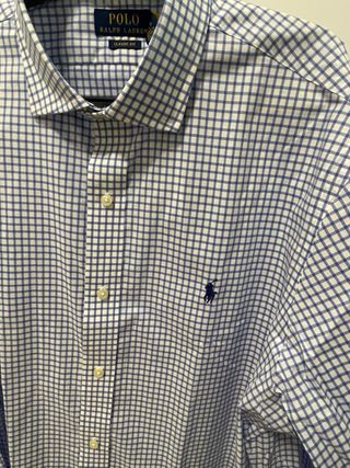 Camisa Polo Ralph Lauren Cuadros Azul Talla L