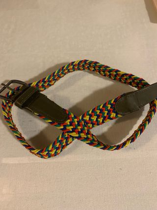 Cinturón trenzado multicolor