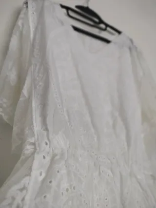 Blusa blanca bordada talla única