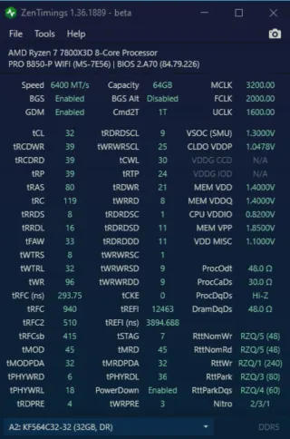 Kingston Fury Renegade DDR5 64GB (2x32GB 6400 CL32