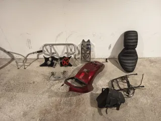 Carenado Moto Old School Rojo