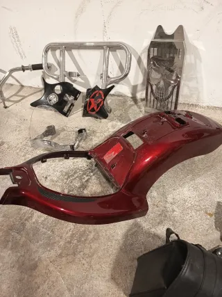 Carenado Moto Old School Rojo