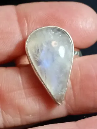 Anillo Plata Ley Luna Gota