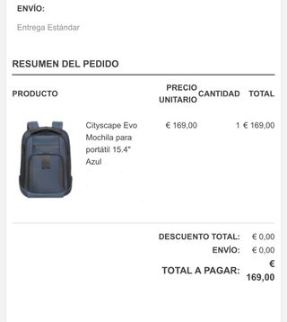 Mochila Samsonite City Evo Negra/Azul