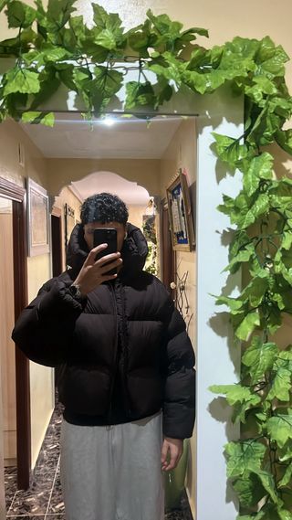 Abrigo acolchado Zara marrón