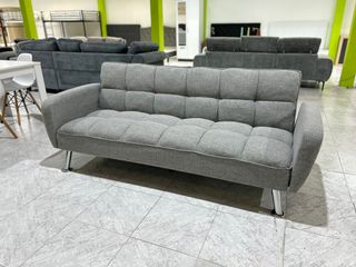 Sofá Cama Gris Acolchado