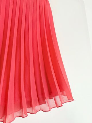 Gonna Plissettata Chiffon Rosa Corallo RELISH