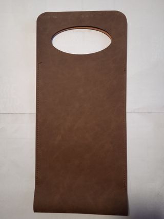 Portabottiglia in cuoio marrone chiaro o scuro