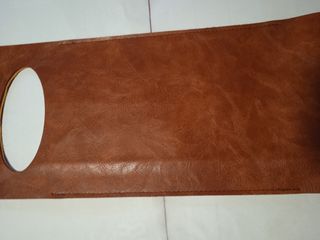 Portabottiglia in cuoio marrone chiaro o scuro