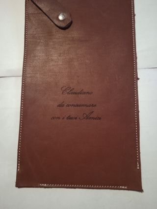 Portabottiglia in cuoio marrone chiaro o scuro