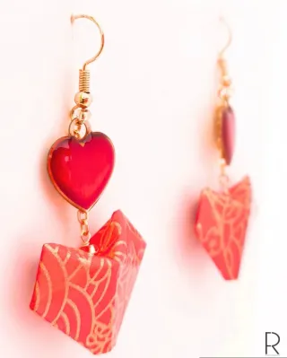 Orecchini Origami Cuore
