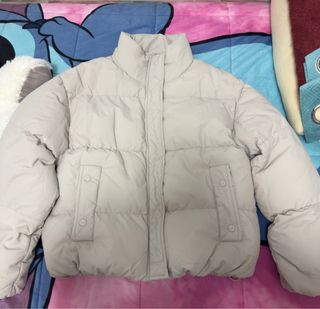 Abrigo acolchado beige