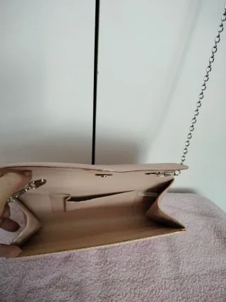 Bolso de fiesta dorado y rosa