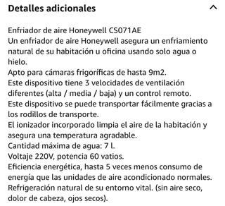 Enfriador Portátil Honeywell CS071AE