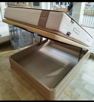 Canapé abatible madera y tela